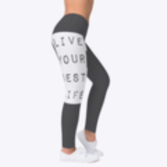 LIVE YOUR BEST LIFE-Leggings - Picture 1 of 5